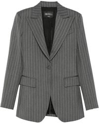 Dondup - Blazer A Rayas Diplomáticas Con Solapas De Pico - Lyst