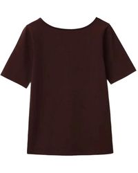 Benetton - Scoop-Neck Short-Sleeve T-Shirt - Lyst