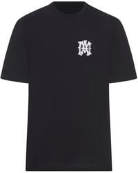 Amiri - Crewneck T-Shirt With Embroidered Logo - Lyst