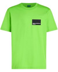 Karl Lagerfeld - T-Shirt aus Bio-Baumwolle mit Logo-Print - Lyst