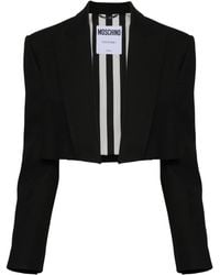 Moschino - Open-Front Cropped Blazer - Lyst