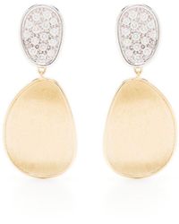 Marco Bicego - 18kt Yellow And White Gold Diamond Drop Earrings - Lyst