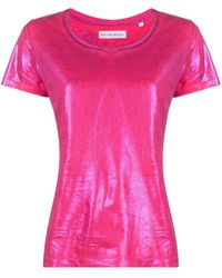Madison Maison - Short-Sleve Lamé T-Shirt - Lyst