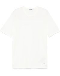 Jil Sander - Katoenen Crêpe T-Shirt - Lyst