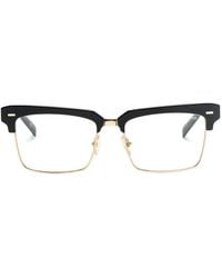 Miu Miu - Mu10Zs Rectangle-Frame Glasses - Lyst