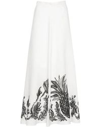 Dorothee Schumacher - Pineapple-Embroidery A-Line Linen Skirt - Lyst