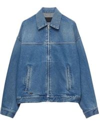 Prada - Denim Blouson Jacket - Lyst
