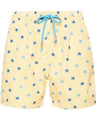 Mc2 Saint Barth - Comfort Light Starfish Stripes-print Swim Shorts - Lyst