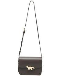 Maison Kitsuné - Edie Leather Crossbody Bag - Lyst