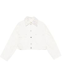 Plan C - Sequin-Detail Pocket Jacket - Lyst