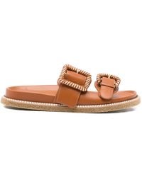 Rodo - Buckle-Fastening Leather Sandals - Lyst