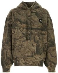 Carhartt - Cotton Hooded Sweatshirt With Feather Tree Graphic - Lyst