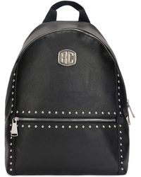 Roberto Cavalli - Logo-Plaque Studded Leather Backpack - Lyst