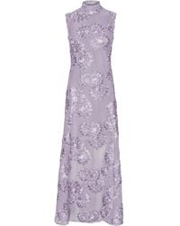 ROTATE BIRGER CHRISTENSEN - フローラルメッシュ マキシドレス - Lyst