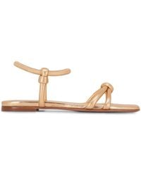 Gianvito Rossi - Knot-detail Flat Leather Sandals - Lyst