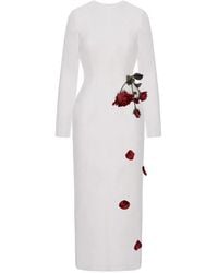 Cristina Savulescu - The Promised Floral-Appliqué Midi Dress - Lyst