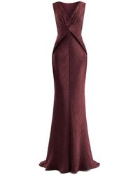 Gemy Maalouf - Sculpted V-Neck Maxi Dress - Lyst