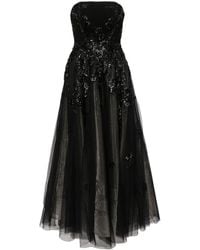 Saiid Kobeisy - Beaded Tulle Strapless Gown - Lyst