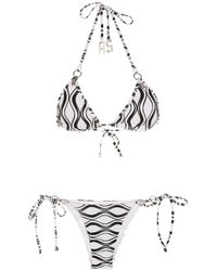 Amir Slama - Wave-Print Triangle Bikini Set - Lyst