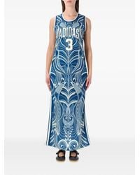adidas 'Premium Crochet' Maxi Dress in White | Lyst