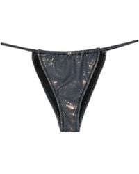 DIESEL - Jodie-Ultl Metallic-Effect Bikini Bottoms - Lyst