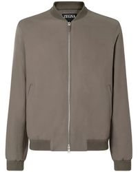 ZEGNA - Oasi Lino Bomber Jacket - Lyst