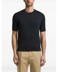 Peserico - Ribbed-Knit Short-Sleeve Top - Lyst