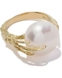 Wouters & Hendrix - 18Kt 'Claw' Goldring Mit Perle - Lyst