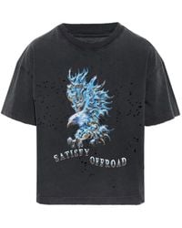 Satisfy - Mothtech Graphic-Print Distressed-Effect T-Shirt - Lyst