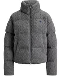 Polo Ralph Lauren - Cable-Knit Quilted Jacket - Lyst