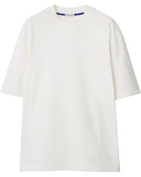 Burberry - Logo-appliqué Cotton T-shirt - Lyst