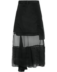Sacai - アシンメトリー スカート - Lyst