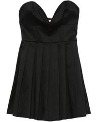 Twentyfourhaitch - Pleated Strapless Mini Dress - Lyst
