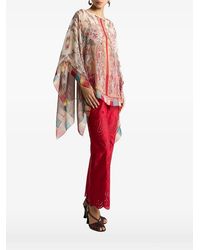 Etro - Poncho En Soie À Motif Cachemire - Lyst