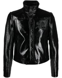 Courreges - Logo-Patch Faux Leather Jacket - Lyst