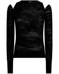 Etro - Jacquard Sweater With Cut-Out Detail And Paisley Motif - Lyst