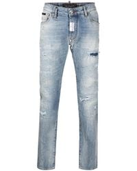 Philipp Plein - Jeans Met Gerafeld Detail - Lyst