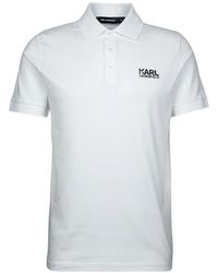 KARL LAGERFELD - Logo-Print Short-Sleeve Polo Shirt - Lyst