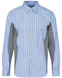 Comme des Garçons - Striped Panelled Shirt - Lyst