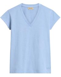 Woolrich - Slub-Texture V-Neck T-Shirt - Lyst