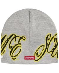 Supreme - X New Era Cursive Beanie Hat - Lyst