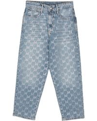 Liu Jo - Cropped-Jeans mit Kristallen - Lyst