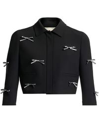 Elie Saab - Bow-Embellished Cropped Jacket - Lyst