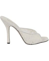 Ermanno Scervino - 110Mmm Floral-Lace Peep-Toe Heeled Mules - Lyst