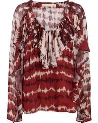 Marie Oliver - Trudy Blouse Met Ruches En Tie-Dye Print - Lyst