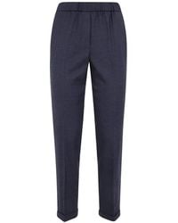 Antonelli - Pantalon À Taille Élastiquée Et Ourlets À Revers - Lyst