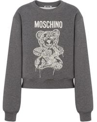 Moschino - Embroidered Teddy-Bear Sweatshirt - Lyst