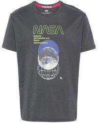 Alpha Industries - Graphic-print Cotton T-shirt - Lyst