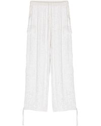 P.A.R.O.S.H. - Sequinned Drawstring Cargo Trousers - Lyst