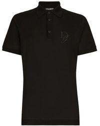 Dolce & Gabbana - Logo-embroidered Cotton Polo Shirt - Lyst
